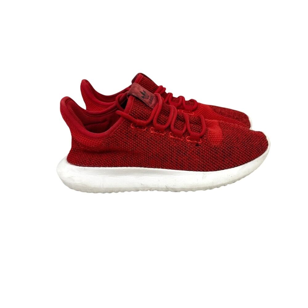 Adidas Shoes Tubular Shadow Red White Lace Up Sneakers Size Youth 4